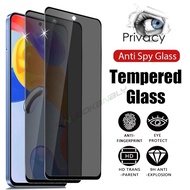 Privacy Tempered Glass for Xiaomi 13T 11T Mi 11 Lite 5G NE 10T Redmi Note 12 11 Pro Plus 11S 10 10S 10C 13C 9 9s 9T 9A 9C Poco C65 M4 M3 X3 NFC F4 X4 GT F3 F2 Pro Pocophone F1 Anti Glare Peep Screen Protector Film