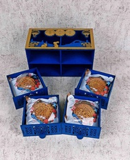 box hamper mooncake premium berbahan kayu