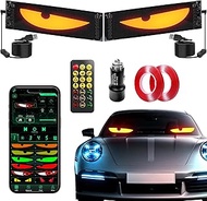 CRILEAL 's Eye 2pcs:14"x4.3" Programmable ojos led para carro Windshield Display for Sedans, SUVs & 