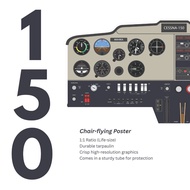 Cessna 150/152/172 Cockpit Poster – Chair Flying & Pilot Training Wall Art