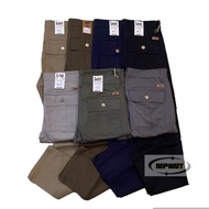 Men's Cargo Pants 6 Pockets Slim Legs Stretch Cotton Fabric L111 7 Colors Waist 28-38
