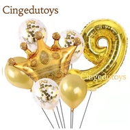 JUMBO crown number balloon package 7pcs