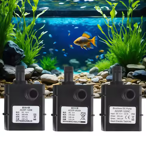 Micro 5V DC12V USB Pumping Water Circulation 120L/H Mini Submersible Pump for Garden Pond Fish Tank