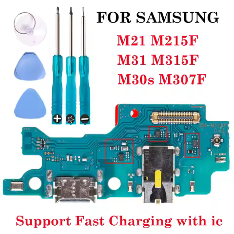 USB Charger Flex With Fasting Charger For Samsung Galaxy M30S M307F M21 M215F M31 M315F Dock Connect