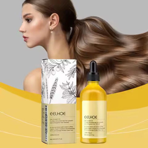​EELHOE Rosemary Oil Hair Growth Products Anti Hair Loss Treatment Volume Hair Thickener Strengtheni