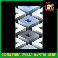 Signature 25x40 Mystic Blue. keramik dinding dekor kilap