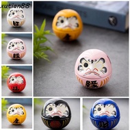 XUTIAN88WL Daruma Doll, Miniature Ceramic Daruma Crafts, Sturdy Cartoon Lucky Cat Tumbler Lucky Cat 