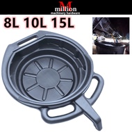 millionhardware - 8L 9L 10L 15L Plastic Oil Drain Pan Waste Engine Oil Collector Tank Gearbox Oil Tr