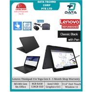 SG Local - Lenovo Laptop ThinkPad 11e Yoga Gen 6 2In1 11.6" Touch M3-8th Gen Window 11 8GB RAM 128GB