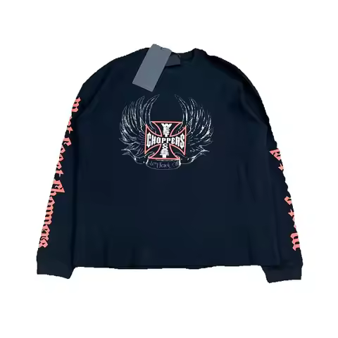 Yao Fashion Trend Luxury Brand High Quality HipHop Streetwear Loose Baggy Waffle Fabric Long Sleeve 