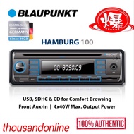 BLAUPUNKT HAMBURG 100 SINGLE DIN USB SDHC AUX-IN SD RADIO CAR CD STEREO PLAYER