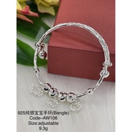 [ READY STOCK ] 925纯银宝宝手脚环 ( Kids Bangle silver 925 ) Gelang tangan/kaki budak