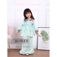 baju kurung kaftan baju kurung kanak kanak perempuan baju kurung moden 2021 Ailubee JY baju raya cla