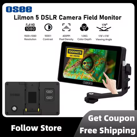Osee Lilmon 5 DSLR Camera Field Monitor 1000 Nits High-Bright 5.5 inch Touch Screen 1920x1080 Focus 