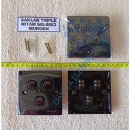 SWITCH, STOP CONTACT IB (TANAM) MORGEN MG-888 BLACK SNI