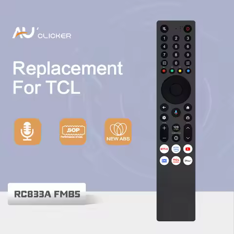 RC833A FMB5 G0401-000328 New Replacement Voice Remote Control Replace for TCL Smart TV RC833A FMB4 R