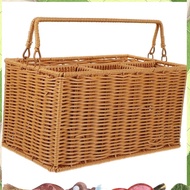 Woven Cutlery Storage Basket Outdoor Silverware Cadd-Y Utensil Organizer Cutlery Organizer Cutlery H