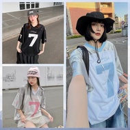 Unisex Football No. 7 Jersey Summer Sports T-Shirt V Neck Streetwear For Women