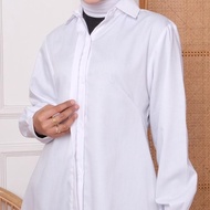 Seena - Km 013 Baju Kemeja Putih Polos Wanita Kerja Kantoran Pns Guru