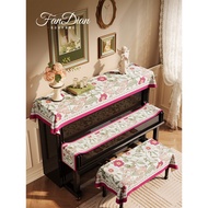 B. b.American Ethnic Style Piano Anti-dust Cover Electronic Keyboard Full Cover Cloth Piano Stool Ke