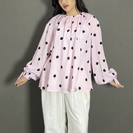 ByNeeth Darling Top - Polka Dot Blouse - Oversized Top - Plus Size Top