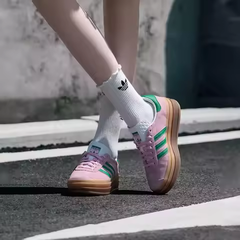 Adidas Clover Training Shoes for Women - GAZELLE - Vintage Low-top Thick-soled Casual Shoes IE0420