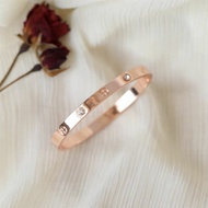 Gelang Bangle Titanium Wanita Style Korea Anti Karat Selamanya