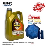 Caltex Havoline Fully Synthetic 5W40 4L (FOC Foldable Umbrella) - Caltex Car Engine Oil