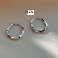 Bông tai bạc khuyên tròn chất liệu bạc s925 MS004