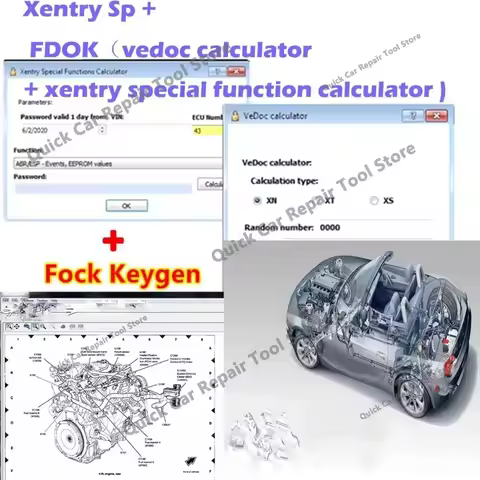 Hot DAS Xentry Special Function Calculator + FDOK + Vedoc Calculator obd2 scanner Software Keygen M-