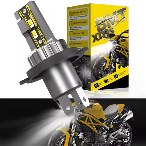 BMTxms 9003 H4 Led Motorcycle Headlight Led Moto Bulb 10000LM White Yellow Motorbike Head Lamp For S