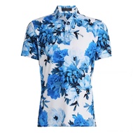 GFORE Photo Floral Tech Jersey Men's G4 New Golf Short Sleeve Polo Shirt