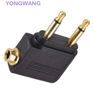 YONGWANG 3.5mm Airplane, Headphone Mono Gold Plated Gold Plated Air Plane, 3.5 mm Adapter Travel Jac