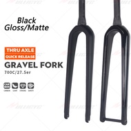 ULLICYC Gravel Fork All Carbon Fiber Road Bicycle Fork Quick Release / Thru Axle Ultralight Gravel Bike Fork