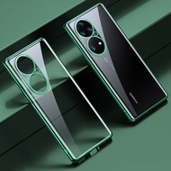 Casing for Huawei P60/P60 Pro/P50 Pro/P50/P40Pro/P40/P30 Pro/P30 Phone Case Rear Camera Protection Soft Clear Transparent Phone Cover Fashion Cute Electroplating Edge Frame Shockproof Back Cover