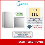 Midea 50L 95L Mini Bar Refrigerator Single Door Fridge MDRD86FGG MDRD142FGD
