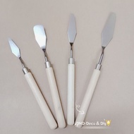 DND Stainless Steel Cream Glue Spatula Kit Palette Oil Painting Knives Art Cream Deco For Diy Casing