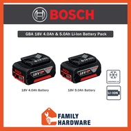 BOSCH GBA 18V 4.0Ah 5.0Ah Li-Ion Battery Pack GBA18V4.0Ah GBA18V5.0Ah Bateri 1600A00163 1 600 A00 2U