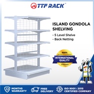 TTF Rack™ (ISLAND GONDOLA) Island Gondola Back Netting /Storage Rack/Shopping Mall Display Rack/ Rak