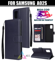 SARUNG BUKU FLIP SAMSUNG A02S / LEATHER CASE KULIT UNTUK SAMSUNG A02S / FLIP WALLET KULIT UNTUK SAMS