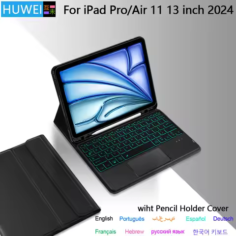 For iPad Magic Keyboard For iPad Air 11 13 inch M2 2024 iPad Pro 11 13 inch M4 Wireless Keyboard Cov