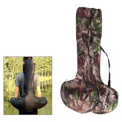 Hunting Bionics Camouflage Crossbow Bag T Shaped Bow Protector Carry Case with Small Side Pockets fo