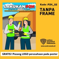 MESIN Safety Poster K3: Do P2H Before Operating Vehicle Engine Forklift Before Use Warehouse Factory