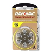 6-60Pcs RAYOVAC PEAK Hearing Aid Batteries A10 ZA10 10A P10 PR70 High Performance Zinc Air Battery F
