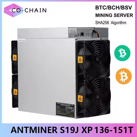 New Antminer S19j XP 130T 136T 143T 151TH/s BTC Miner With PSU Antminer S19Jxp Bitcoin Miner Antmine