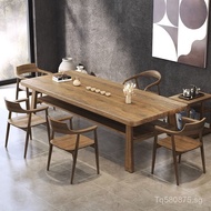 New Chinese Style Tea Table Tea Room Tea Table Conference Table Natural Wood Zen Office Table Simple