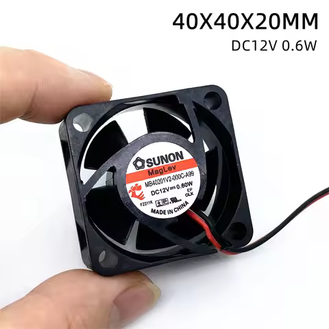 Sunon Maglev Fan MB40201V2-000C-A99 DC12V 0.6w 4020 40 40*40*20MM F Server Inverter Power Supply Axi