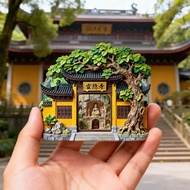 Hangzhou Lingyin Temple Ancient Temple Architectural Resin Magnetic Embossed Refrigerator Magnet Mag