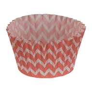 Greaseproof Baking Case 85Mm Pink Chevron