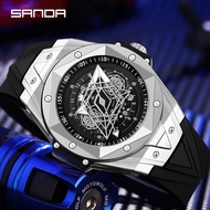 SANDA Night Glow Quartz Men Waterproof LED Watch 7015-2